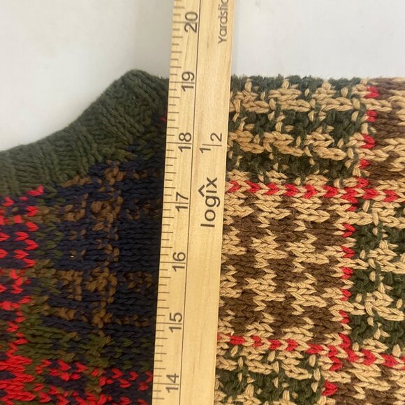 Vtg Robert Scott Hand Knitted Sweater Vest Womens PL Patchwork Holiday - Picture 6 of 8